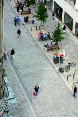 STrauma Landschaftsarchitektur Berlin landscape architects Fußgängerzone Wiesbaden von oben