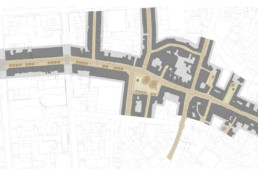STrauma Landschaftsarchitektur Berlin landscape architects Fußgängerzone Wiesbaden Lageplan
