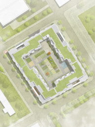 ST raum a landschaftsarchitektur wohnanlage neubau friedrichshain hofgestaltung freiraum spielplatz conrad blenkle strasse Lageplan