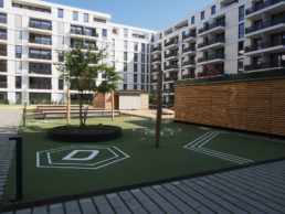 ST raum a landschaftsarchitektur wohnanlage neubau friedrichshain hofgestaltung freiraum spielplatz conrad blenkle strasse