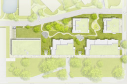 STrauma Landschaftsarchitektur Berlin landscape architects Fünf Morgen Mischgebiet Berlin Dahlem Plan Zeichnung
