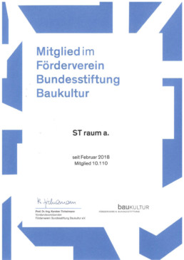 zertifikat Förderverein Bundesstiftung Baukultur