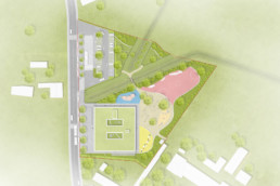 STrauma Landschaftsarchitektur Berlin landscape architects Spielplatz Schule Döbern Lageplan