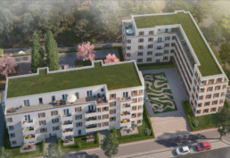 Dolomitestrasse wohnquartier Berlin st raum a landschaftsarchitektur Perspektive