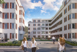 Dolomitestrasse wohnquartier Berlin st raum a landschaftsarchitektur Perspektive