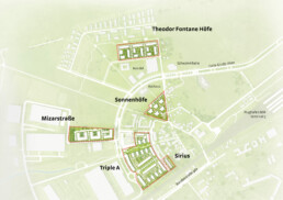 ST raum a landschaftsarchitektur schönefeld lageplan wohnquartier neubau hans grade allee flughafen freiraum