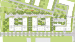 ST raum a landschaftsarchitektur schönefeld lageplan wohnquartier neubau hans grade allee flughafen freiraum