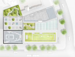 ST raum a berlin Bürogebäude DGB neubau landschaftsarchitektur lageplan ortner architektur