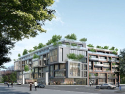 straße der pariser kommune wohnbebauung berlin gewerbe st raum a landschaftsarchitektur rendering hofgestaltung