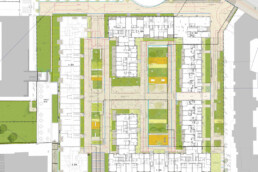 Böhmisches viertel berlin friedrichshain neubau st raum a landschaftsarchitektur Lageplan