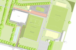Dreifeldsporthalle mit Außenschulsportanlage, Panketal OT Zepernick st raum a landschaftsarchitektur Lageplan