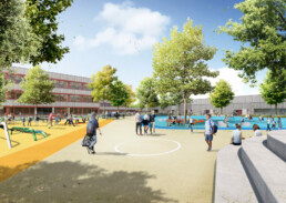 Visualisierung bildungscampus neuenhof siegburg st raum a landschaftsarchitektur education urban design