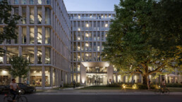 Neubau von Wohn- und Bürogebäuden mit Einzelhandel, Gastronomie und Kita, Berlin-Charlottenburg gutenbergstraße