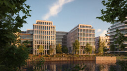 Neubau von Wohn- und Bürogebäuden mit Einzelhandel, Gastronomie und Kita, Berlin-Charlottenburg gutenbergstraße
