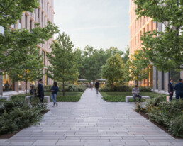 Neubau von Wohn- und Bürogebäuden mit Einzelhandel, Gastronomie und Kita, Berlin-Charlottenburg gutenbergstraße